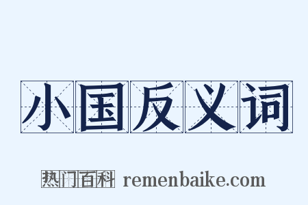 小国反义词是什么意思的图片